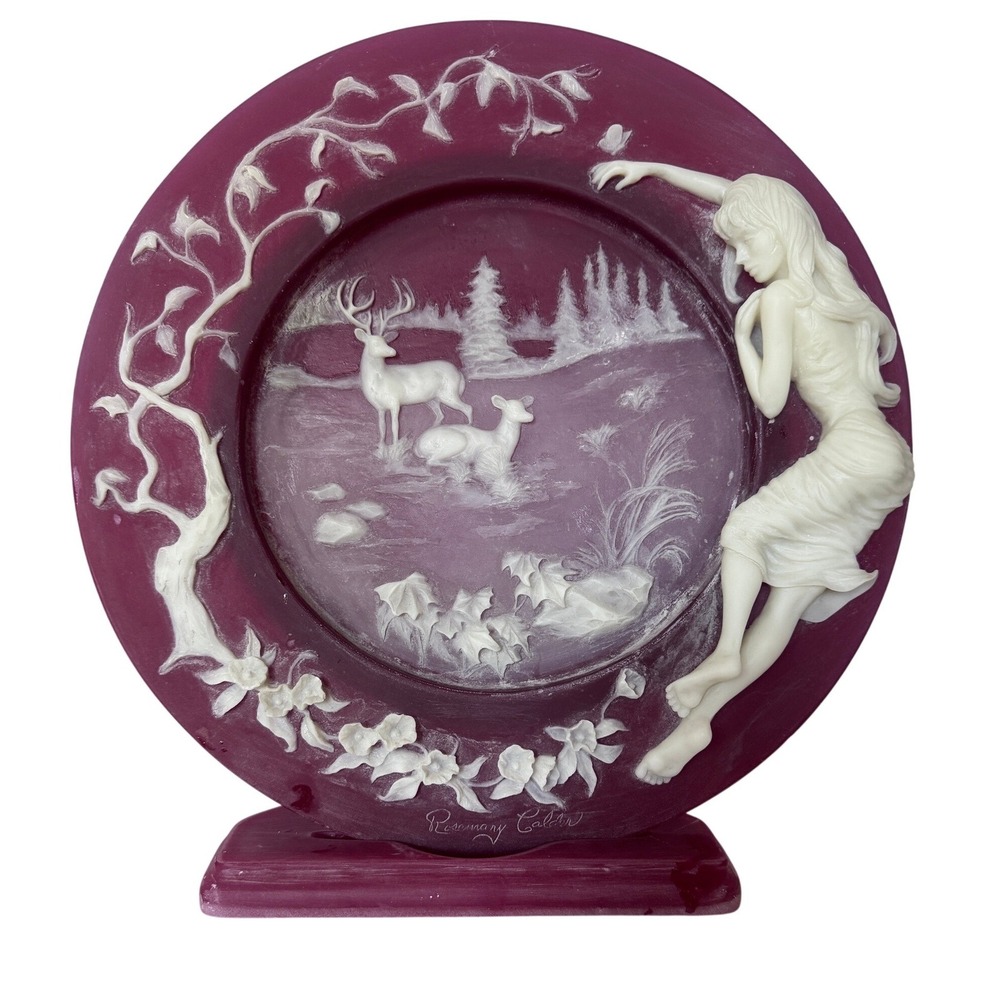 Incolay Cameo Glass Jennifers World Enchanted Moments Plate Rosemary Calder‎ 269